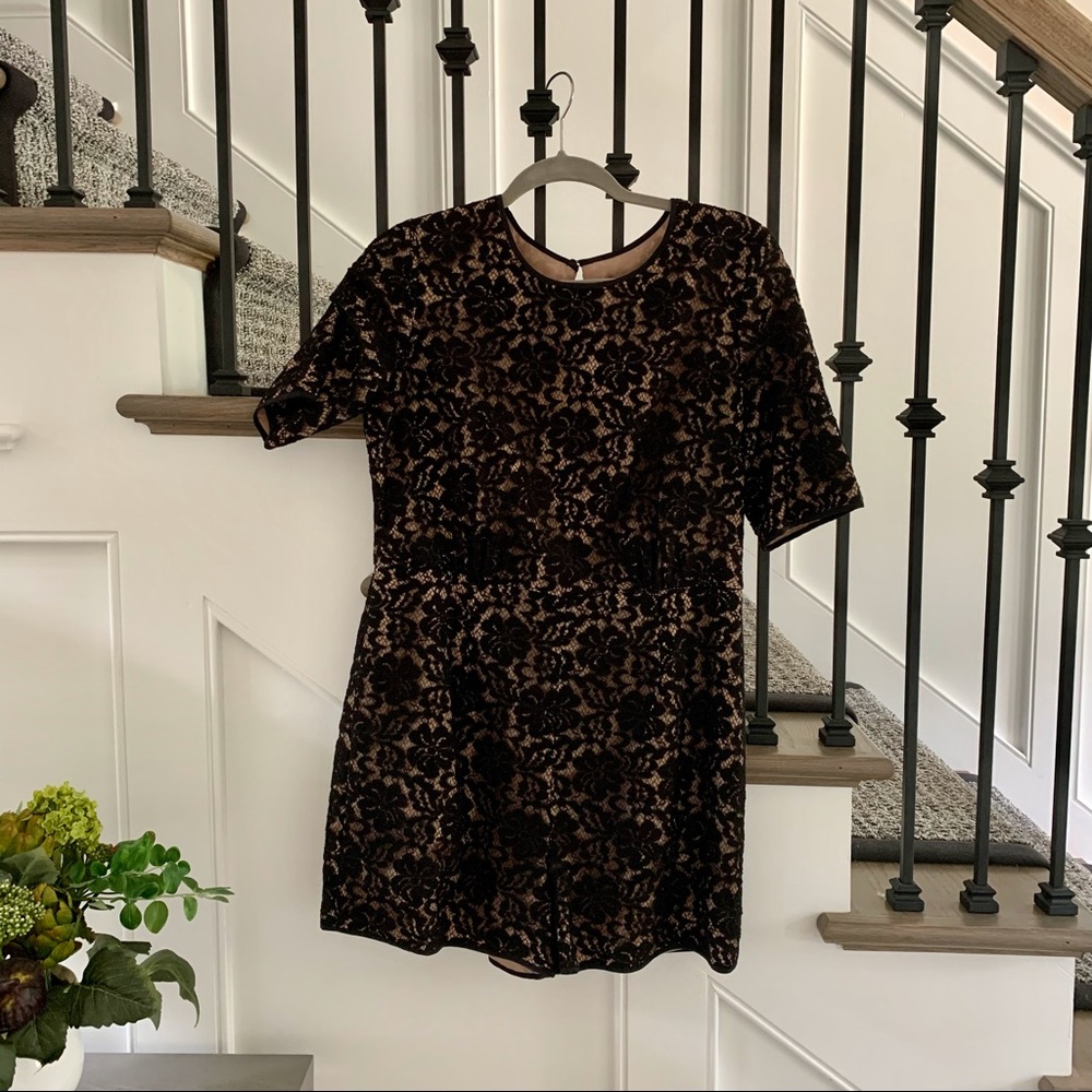 BCBG Black Lace Romper